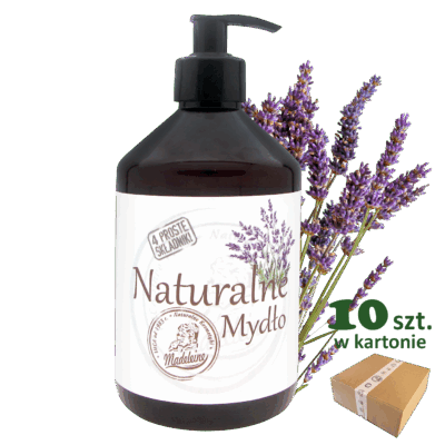 Naturalne Mydło 500ml Lawenda, Premium, 10 sztuk
