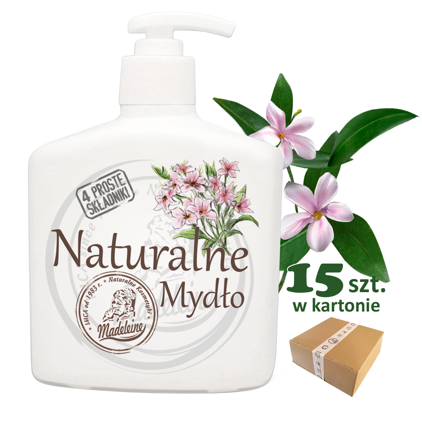 Mydło Naturalne Madeleine 500ml Jaśminowe